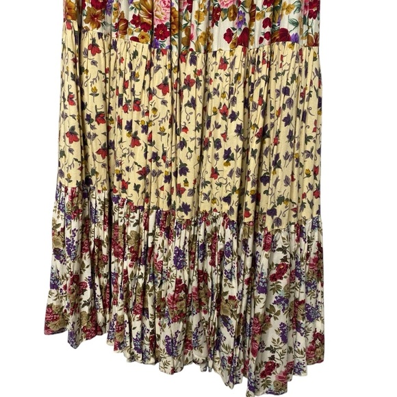 PRAIRIE FIRE vintage cottagecore western Boho floral flowy RANCH skirt-SZ-M - Picture 6 of 9
